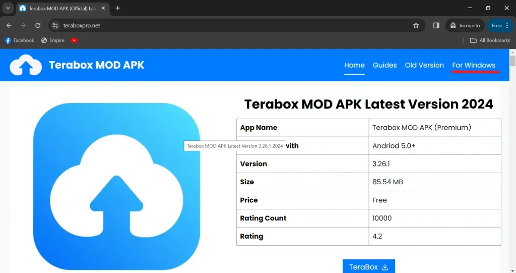 terabox mod apk pc